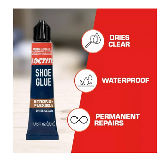 Loctite Shoe Glue, Pack of 1, Clear 0.6 fl oz Tube
