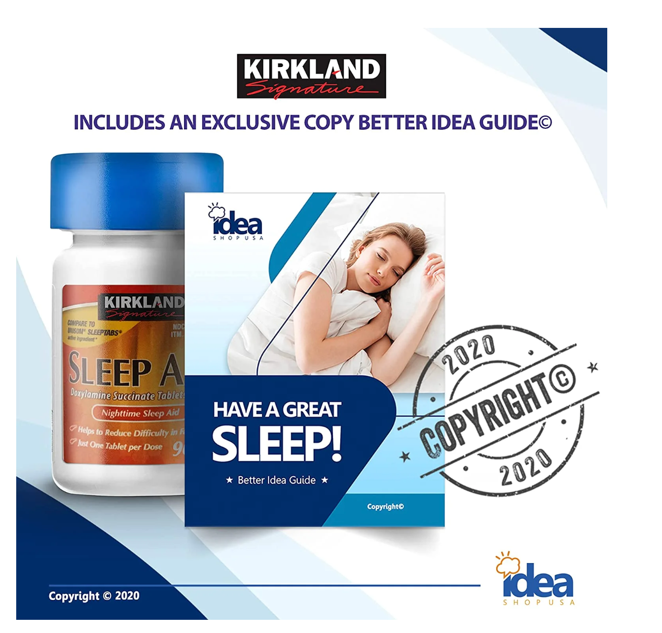 Kirkland Signature Sleep Aid Tablets 96 Tablets