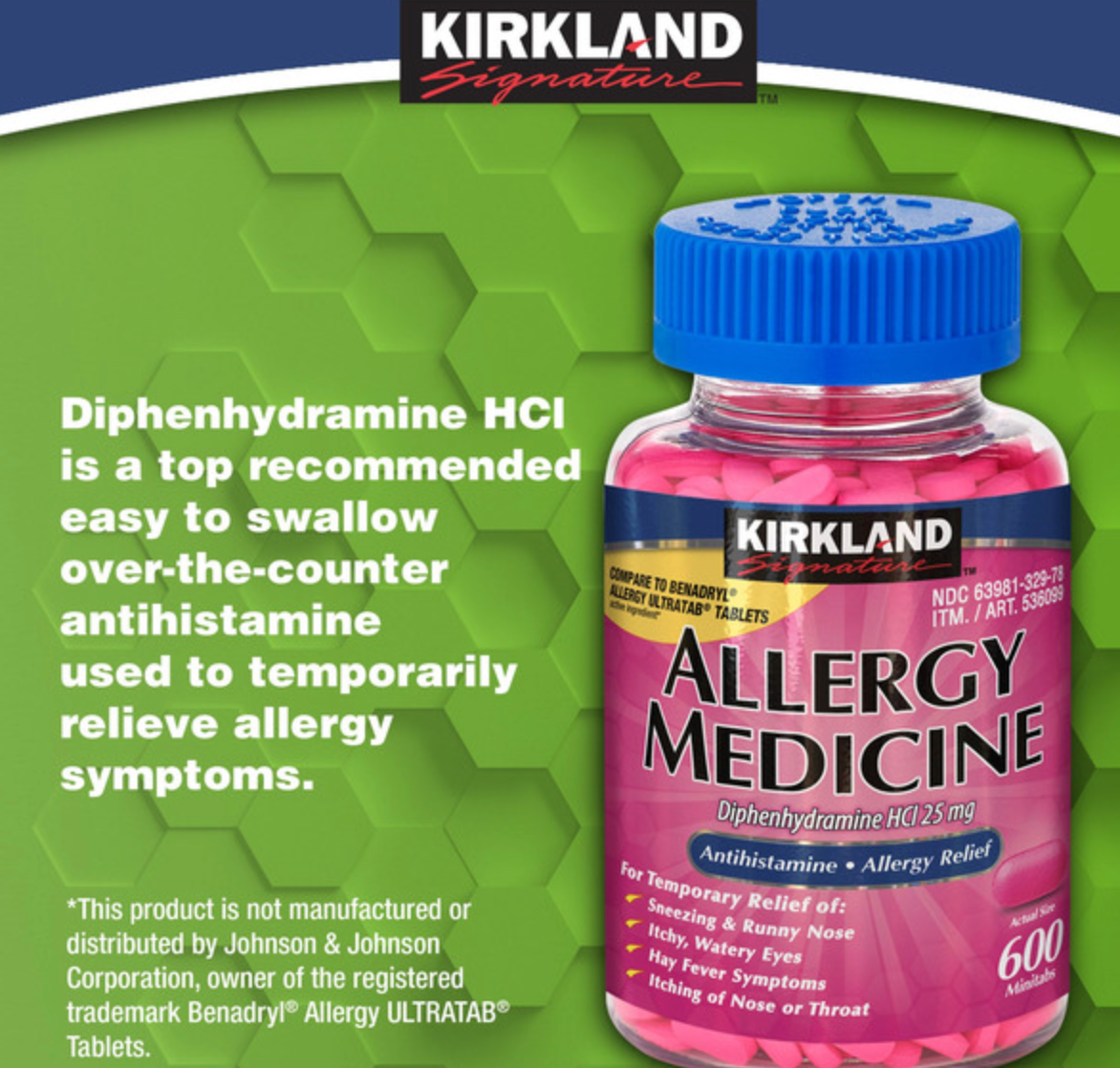 Kirkland Signature Allergy Medicine 600 Tablets