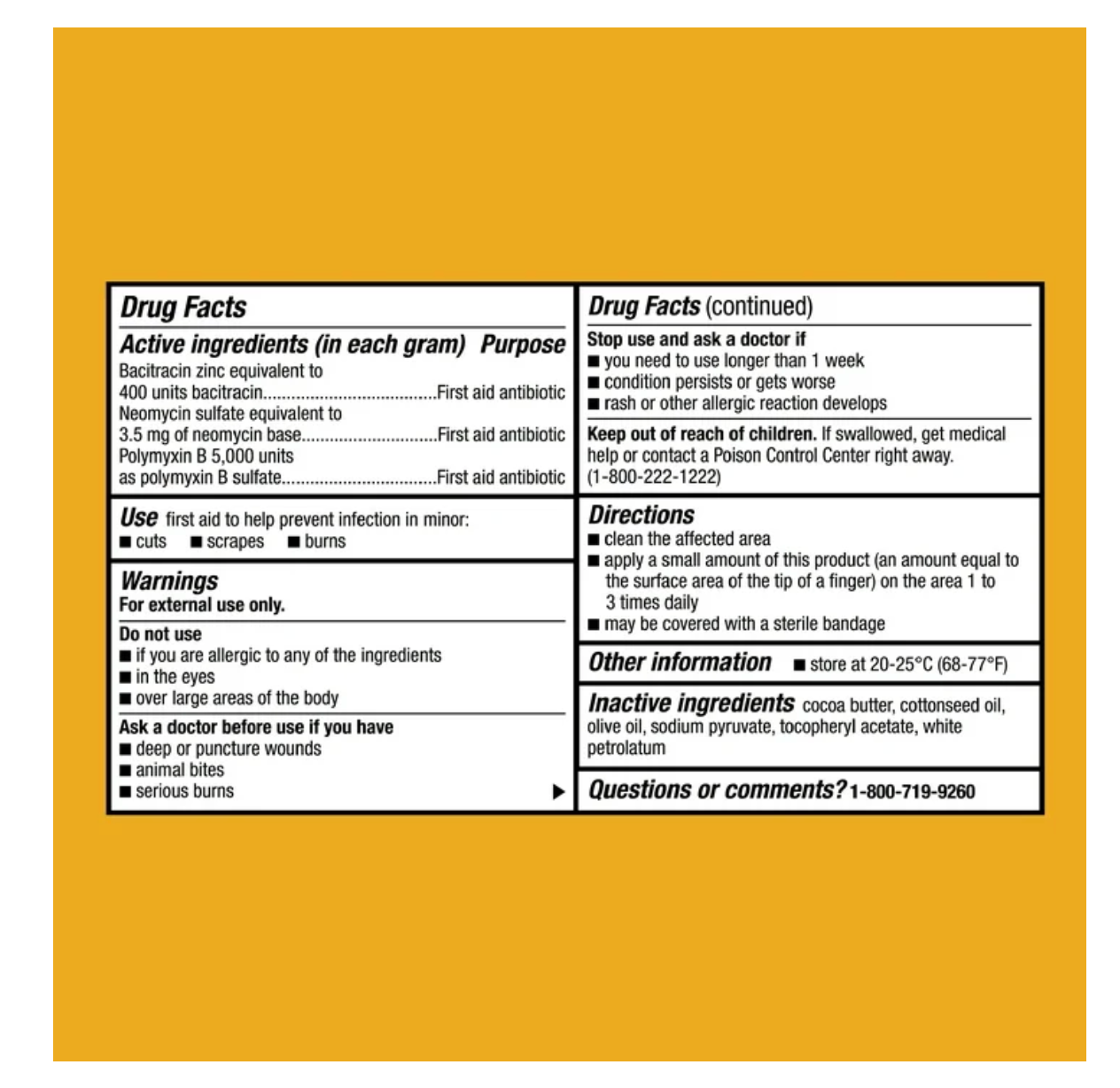 Equate Triple Antibiotic First Aid Ointment, 2 oz (2x1 oz),