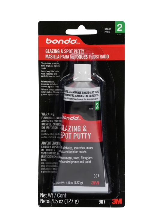 Bondo Glazing and Spot Putty, 00907ES, 4.5 oz, 1 Tube