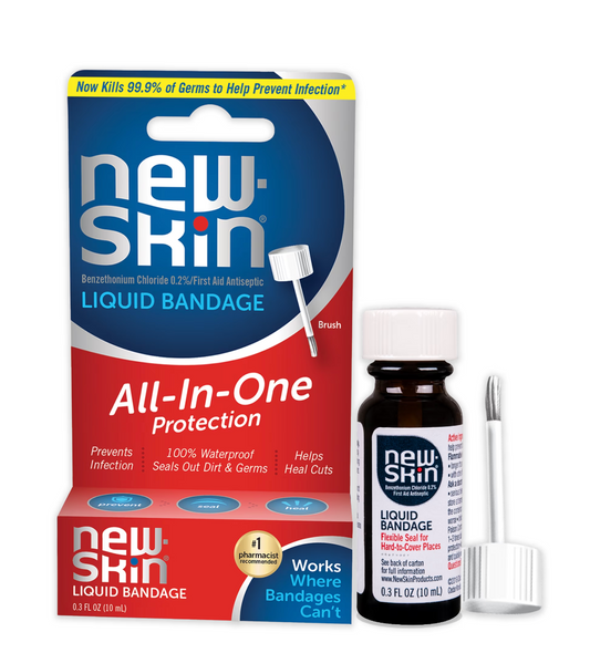 New-Skin Liquid Bandage, Waterproof Bandage for Scrapes and Minor Cuts, 0.3 fl oz