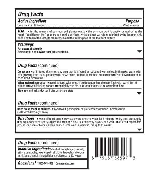 Compound W Maximum Strength, Fast-Acting Gel Wart Remover, Salicylic Acid, 0.25 oz