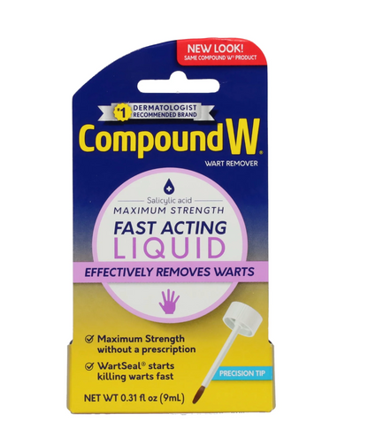 Compound W Maximum Strength Fast Acting Liquid Wart Remover, Salicylic Acid, 0.31 fl oz