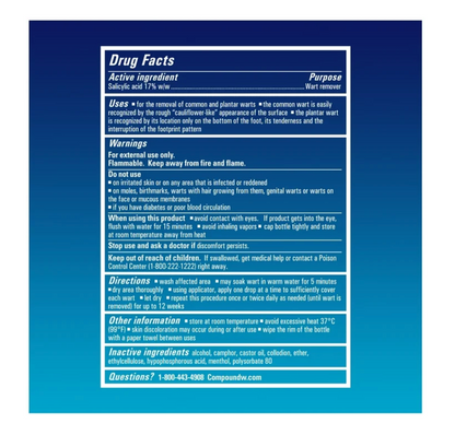 Compound W Maximum Strength Fast Acting Liquid Wart Remover, Salicylic Acid, 0.31 fl oz