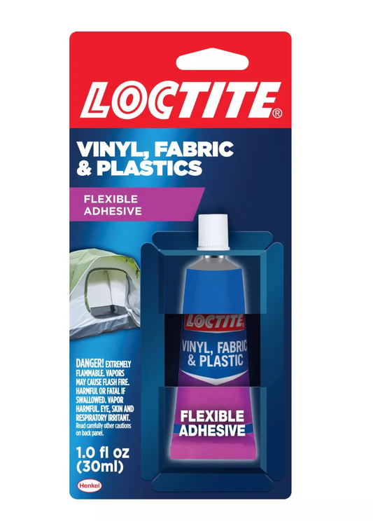 Loctite Vinyl Fabric & Plastic Repair Flexible Adhesive, Clear 1 fl oz Tube