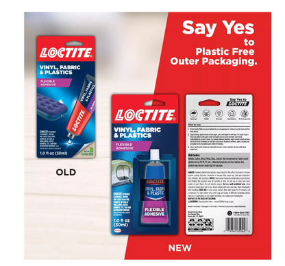 Loctite Vinyl Fabric & Plastic Repair Flexible Adhesive, Clear 1 fl oz Tube