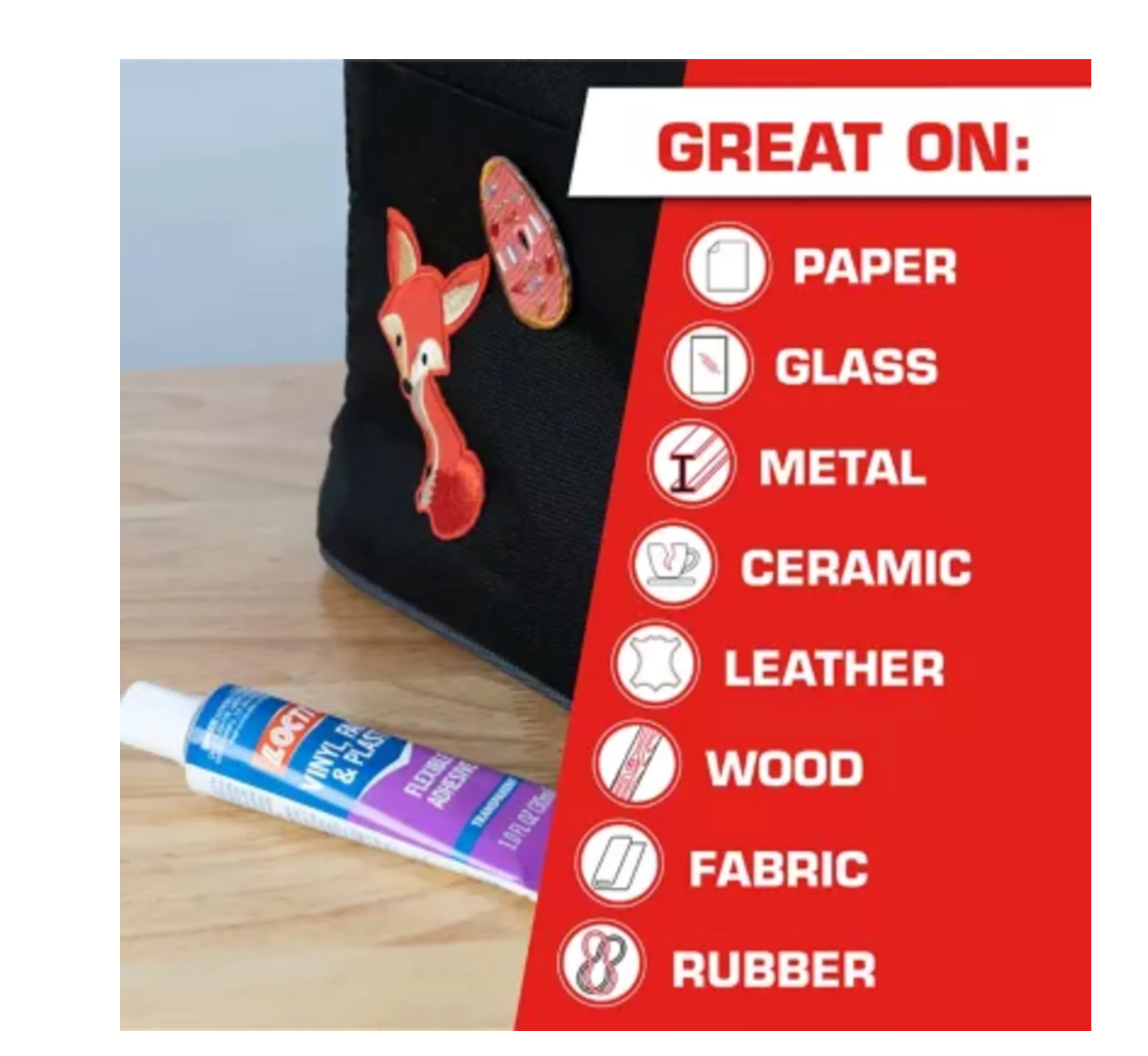 Loctite Vinyl Fabric & Plastic Repair Flexible Adhesive, Clear 1 fl oz Tube