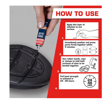 Loctite Shoe Glue, Pack of 1, Clear 0.6 fl oz Tube