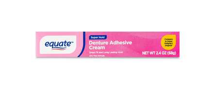 Equate Super Hold Denture Adhesive Cream, 2.4 oz