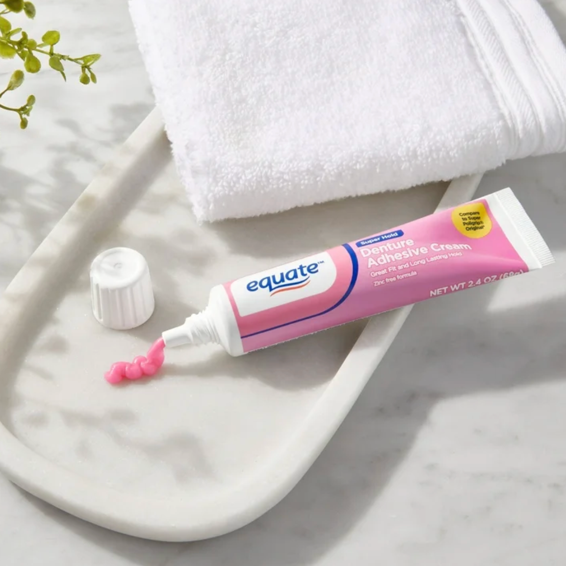 Equate Super Hold Denture Adhesive Cream, 2.4 oz