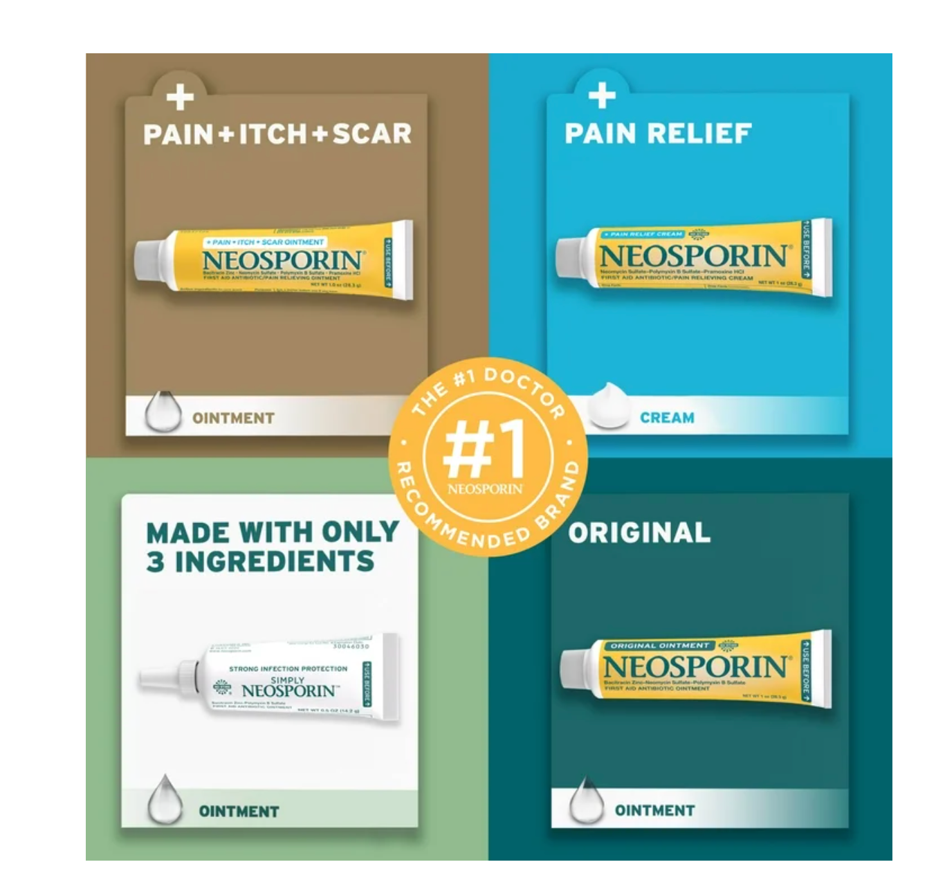 Neosporin + Pain Relief Dual Action First Aid Antibiotic Cream,.5 oz